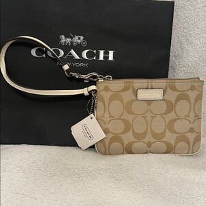 Coach Tan Wristlet